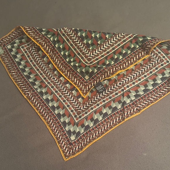 Drake’s Geometric Patterned Pocket Square - Picture 9 of 9